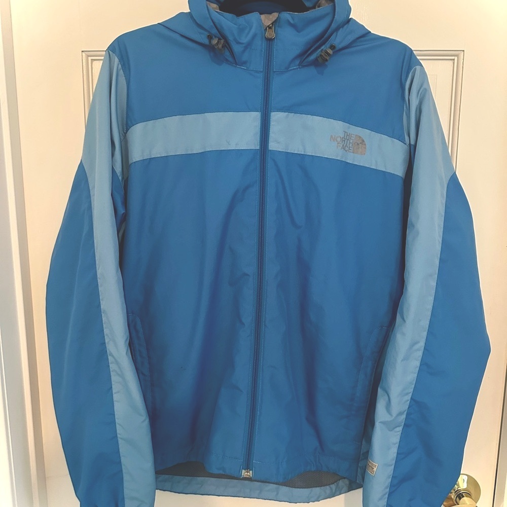 Womens Blue The North Face Hydrenalite Lightweight Hooded Jacket (Size L)